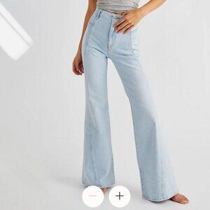 Free People We The Free Florence Flare in Light Indigo